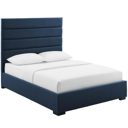 Bed | CasaFoyer Genevieve Queen Platform Bed | Sophisticated & Serene Style | Plush Upholstery | Sturdy Wood Slat Support | Accommodates Various Mattress Types | 800 lb Weight Capacity | casafoyer.myshopify.com