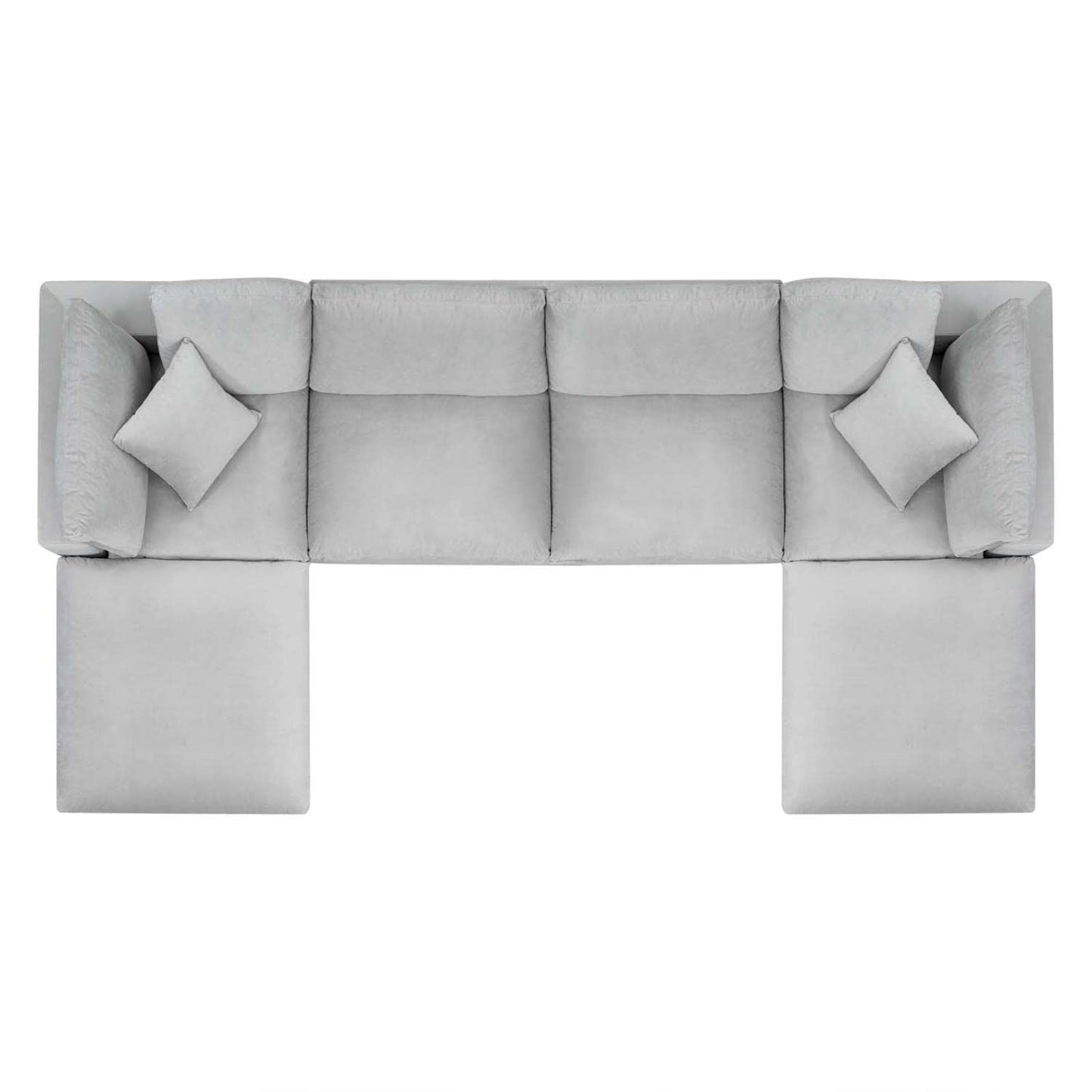 kitchen and dining room sets | CasaFoyer Commix | Luxurious Sectional Sofa | Stain-Resistant Velvet | Plush Comfort | Solid Wood Construction | 6-Piece Set | Light Gray | casafoyer.myshopify.com
