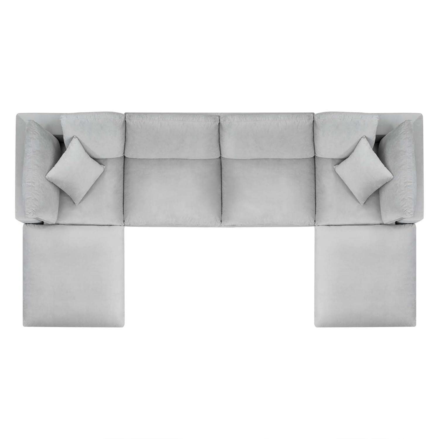 kitchen and dining room sets | CasaFoyer Commix | Luxurious Sectional Sofa | Stain-Resistant Velvet | Plush Comfort | Solid Wood Construction | 6-Piece Set | Light Gray | casafoyer.myshopify.com