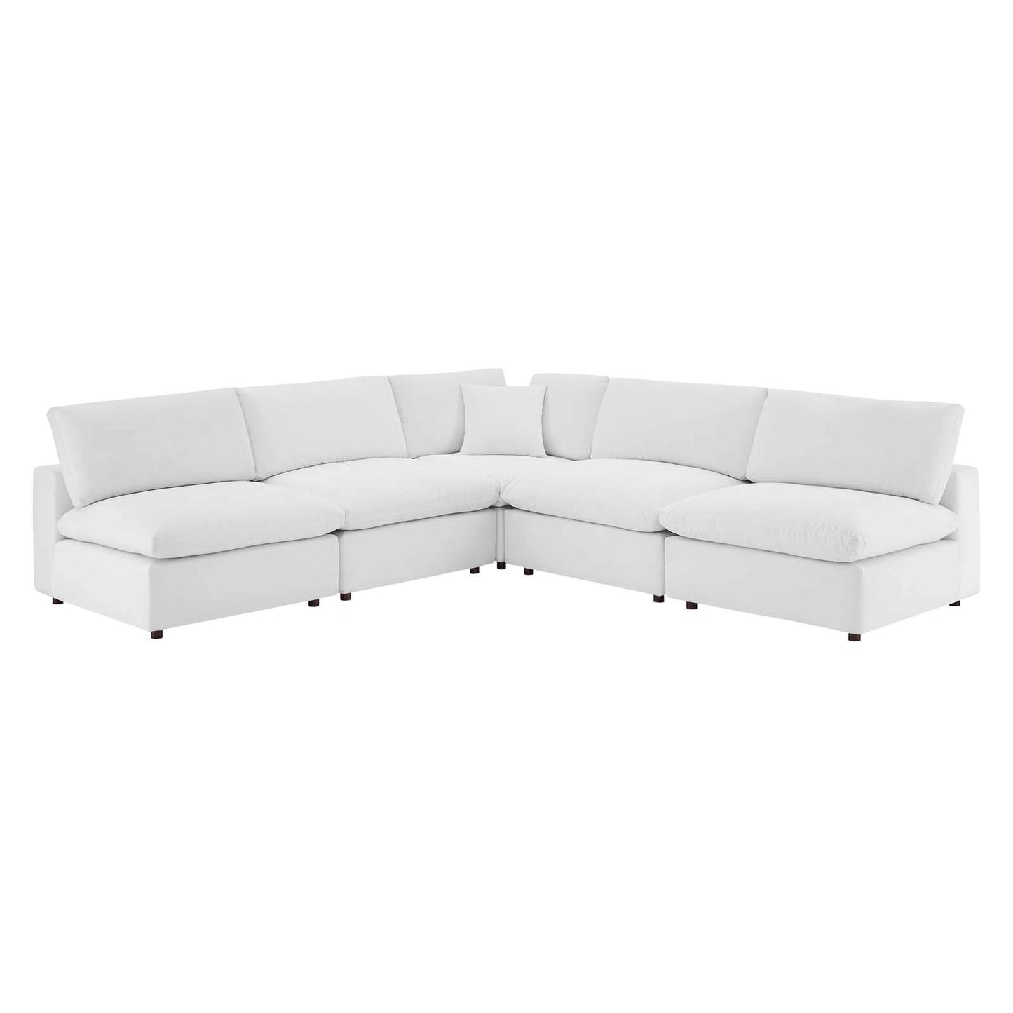 sofas | CasaFoyer Commix | Plush Comfort | Sleek Design | Stain-Resistant Velvet | Solid Wood Frame | 5-Piece Set | White | casafoyer.myshopify.com
