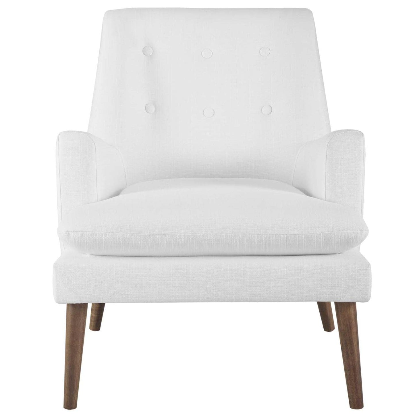 home office desk chairs | CasaFoyer Leisure Lounge Chair | Mid-Century Modern | High-Density Foam Seat | Button Tufted Back | Walnut-Stained Wood Legs | Soft Polyester Upholstery | Supports up to 331 lbs | casafoyer.myshopify.com