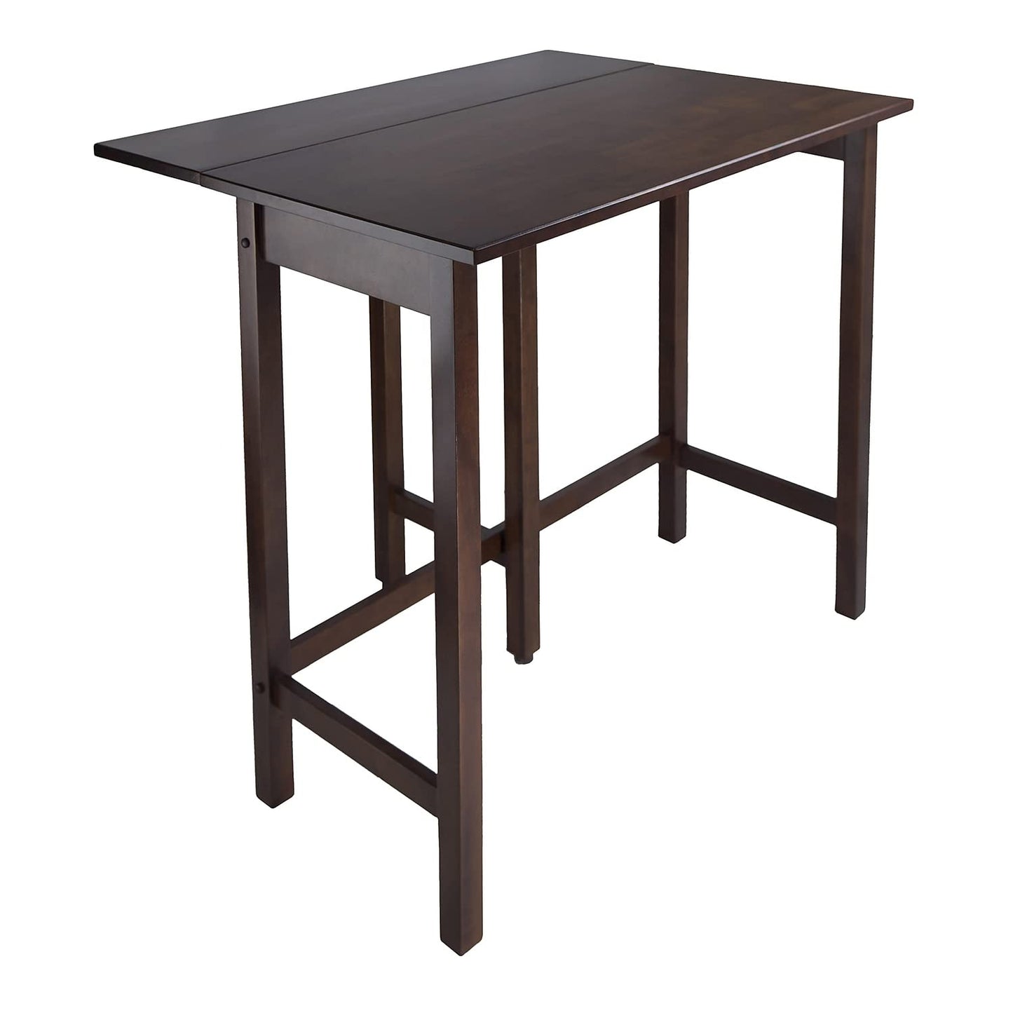 TABLE | CasaFoyer  Wood Lynnwood Drop-Leaf High Table | Versatile & Space-Saving | Walnut Finish | Accommodates 6 | Easy Assembly | 60-Day Replacement | casafoyer.myshopify.com