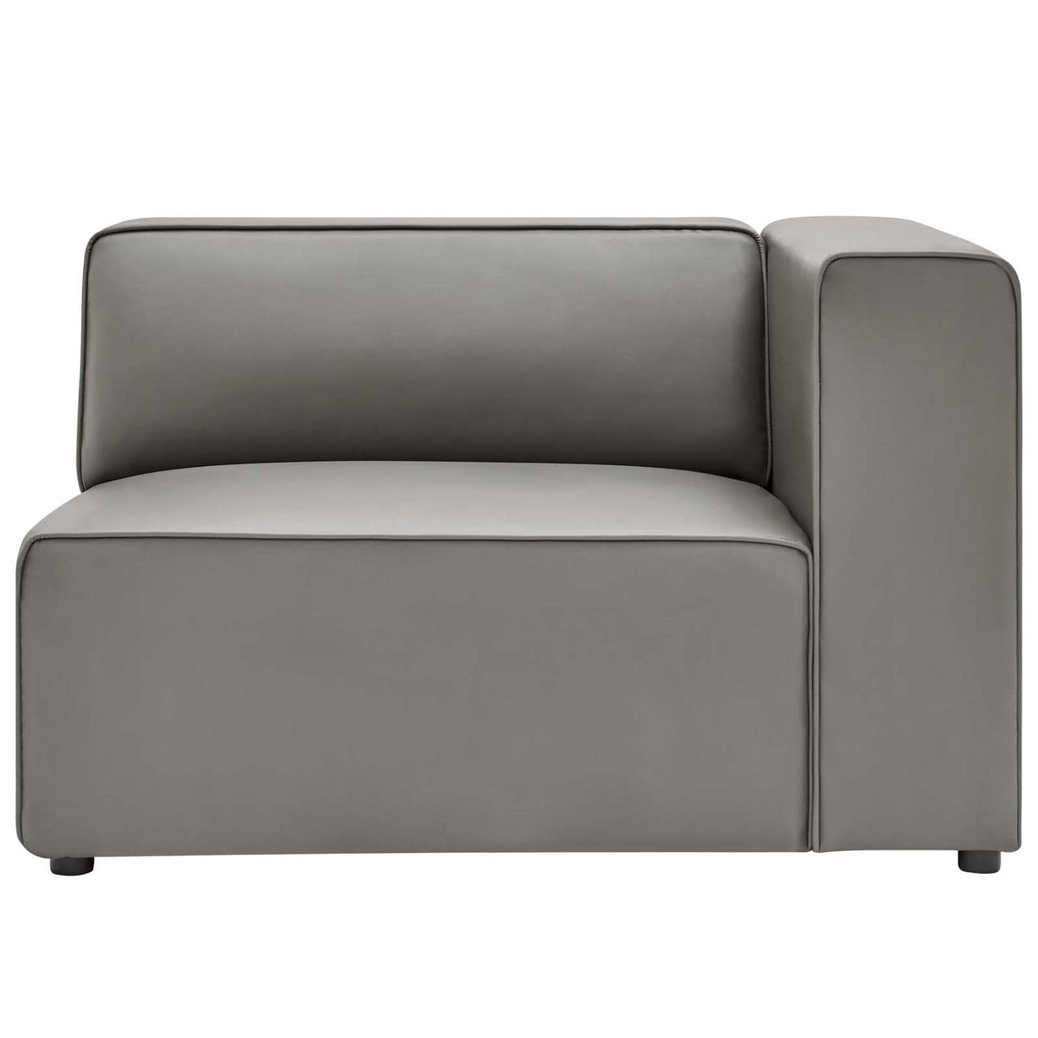 sofas | CasaFoyer Mingle Vegan Leather Right-Arm Chair | Ultimate Comfort & Style | Spacious Seating | Dense Foam Padding | Adjustable | Vegan Leather Upholstery | Modular Sectional Sofa | Gray | casafoyer.myshopify.com
