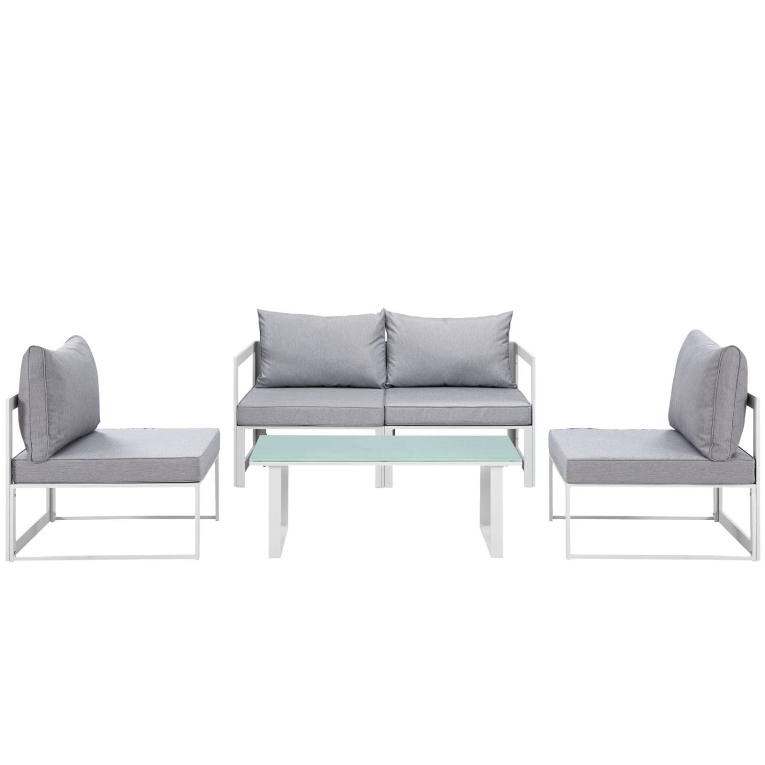 Patio Furniture Sets | Fortuna Outdoor Patio Collection | 9-Piece Sectional Sofa Set | Durable Aluminum Frame | All-Weather Cushions | Includes Coffee Table, Chairs, and Ottomans | casafoyer.myshopify.com