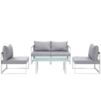 Patio Furniture Sets | Fortuna Outdoor Patio Collection | 9-Piece Sectional Sofa Set | Durable Aluminum Frame | All-Weather Cushions | Includes Coffee Table, Chairs, and Ottomans | casafoyer.myshopify.com