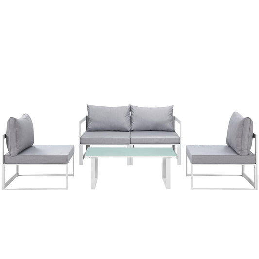 Patio Furniture Sets | Fortuna Outdoor Patio Collection | 9-Piece Sectional Sofa Set | Durable Aluminum Frame | All-Weather Cushions | Includes Coffee Table, Chairs, and Ottomans | casafoyer.myshopify.com