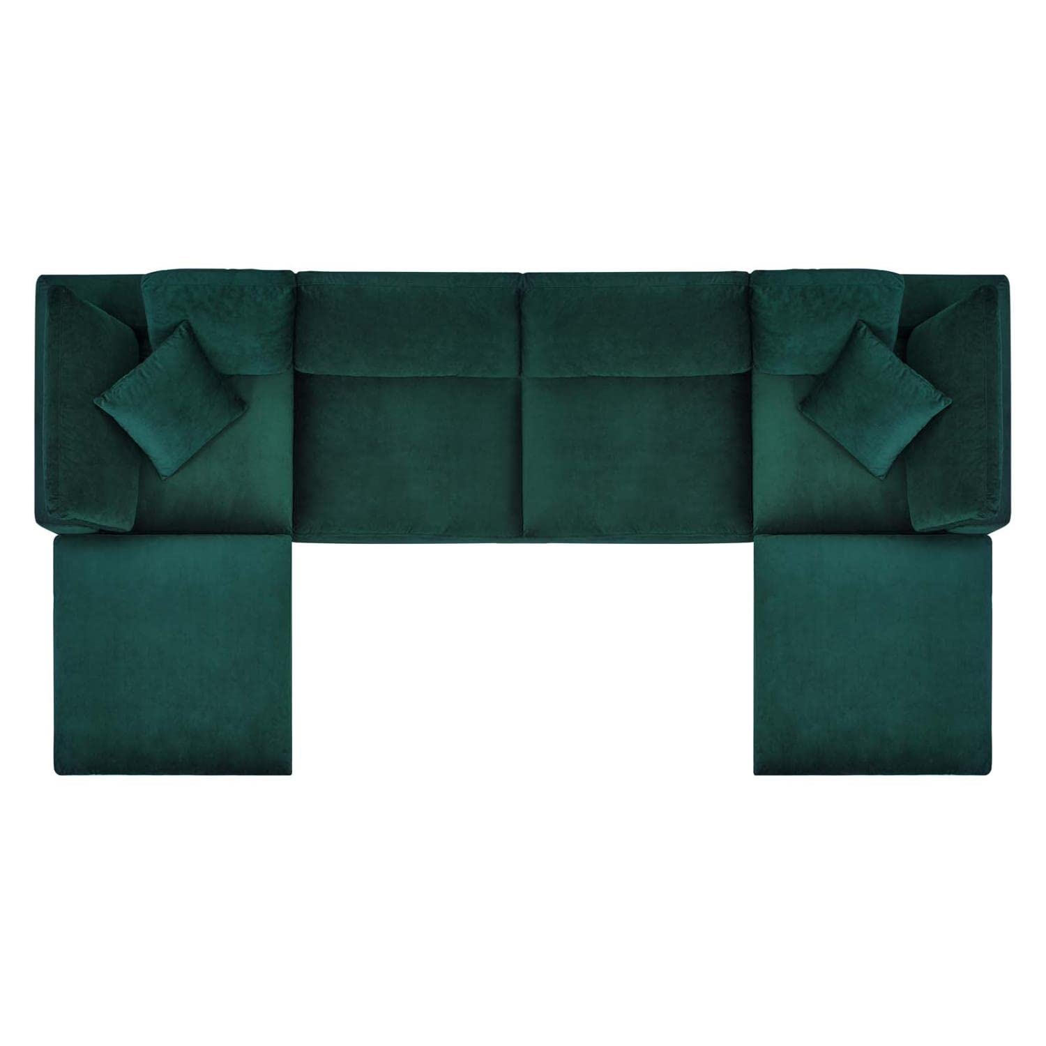 kitchen and dining room sets | CasaFoyer Commix Sectional Sofa | Luxurious & Inviting | Stain-Resistant Velvet | Solid Wood Construction | Plush Comfort | Foam Padded & Duck Down Fill | Overstuffed Feather Cushions | Green | casafoyer.myshopify.com