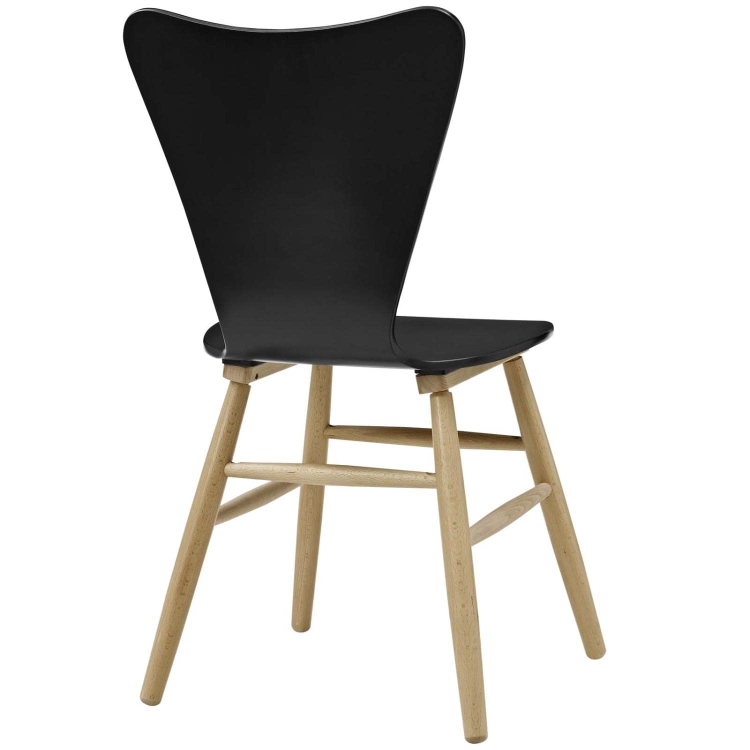 home office desk chairs | CasaFoyer Cascade Dining Chair | Mid-Century Modern Style | Contoured Waterfall Seat | Flared Back | Painted Bentwood | Natural Dowel Beechwood Legs | Sturdy Support | 331lb Capacity | Versatile & Stylish | Set of 2 | casafoyer.myshopify.com