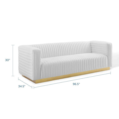 home office desk chairs | CasaFoyer Charisma Channel Tufted Performance Velvet Living Room Sofa | Vintage Glamour Design | Stain-Resistant Fabric | Supportive Coil System | Retro Modern Style | Gold Stainless Steel Base | Weight Capacity: 1323 lbs | Fully Assembled | casafoyer.myshopify.com