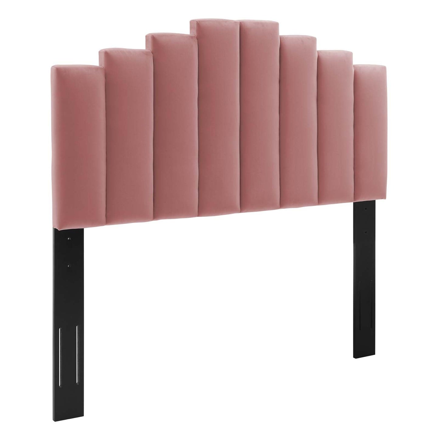 headboards | CasaFoyer Noelle Performance Velvet Full/Queen Headboard | Opulent Art Deco Design | Stain-Resistant | Adjustable Height | Dusty Rose | casafoyer.myshopify.com