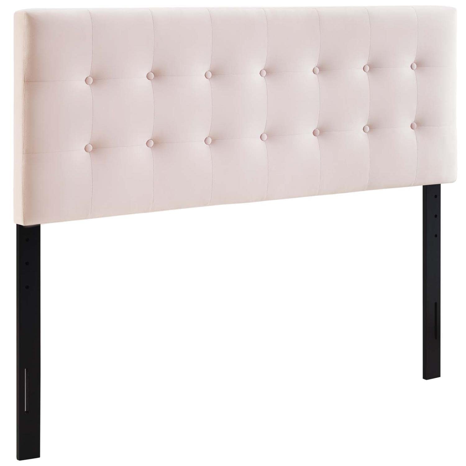 headboards | CasaFoyer Emily Performance Velvet Biscuit Tufted King Headboard | Timeless Charm & Contemporary Luxury | Stain-Resistant Velvet | Adjustable Mounting | Pink | casafoyer.myshopify.com