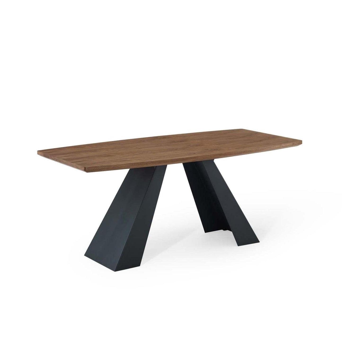 patio dining tables | CasaFoyer Elevate 71 Dining Room Table | Walnut Veneer Top | Matte Black Iron Base | Non-Marking Foot Caps | Sophisticated & Elegant Design | casafoyer.myshopify.com
