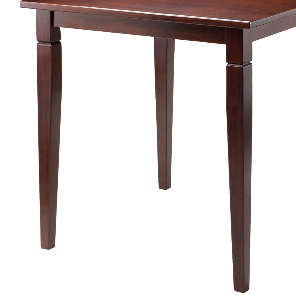 Dining Table | CasaFoyer  Wood Kingsgate Dining Table | Sleek Design | Tapered Legs | Versatile & Ideal for Small Spaces | Accommodates 4 Guests | Solid Wood | Walnut Finish | Easy Assembly | Dimensions: 29.53 W x 29.53 D x 29.13 H | Weight: 29 lbs. | casafoyer.myshopify.com