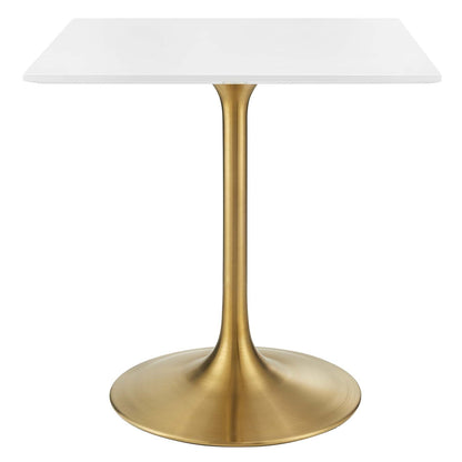 patio dining tables | CasaFoyer Lippa 28 Square Dining Table | Timeless Modern Design | White Top | Metal Base | Chip-Resistant Finish | casafoyer.myshopify.com