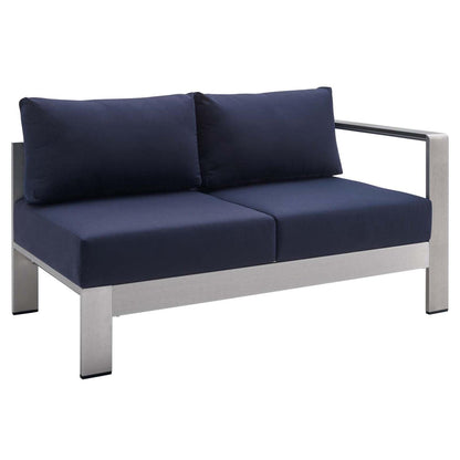 sofas | CasaFoyer Shore Outdoor Patio Aluminum 5 Piece Sectional Sofa Set | Sturdy Anodized Frames | Sunbrella Fabric | Perfect for Casual Gatherings | casafoyer.myshopify.com