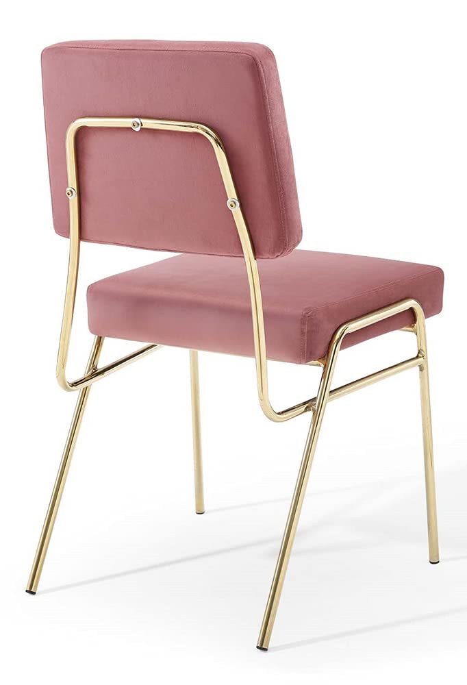 home office desk chairs | CasaFoyer Craft Performance Velvet Upholstered Dining Side Chair | Vintage Glamour | Gold Stainless Steel Frame | Stain-Resistant Velvet Upholstery | Luxurious Seating | Fully Assembled | casafoyer.myshopify.com