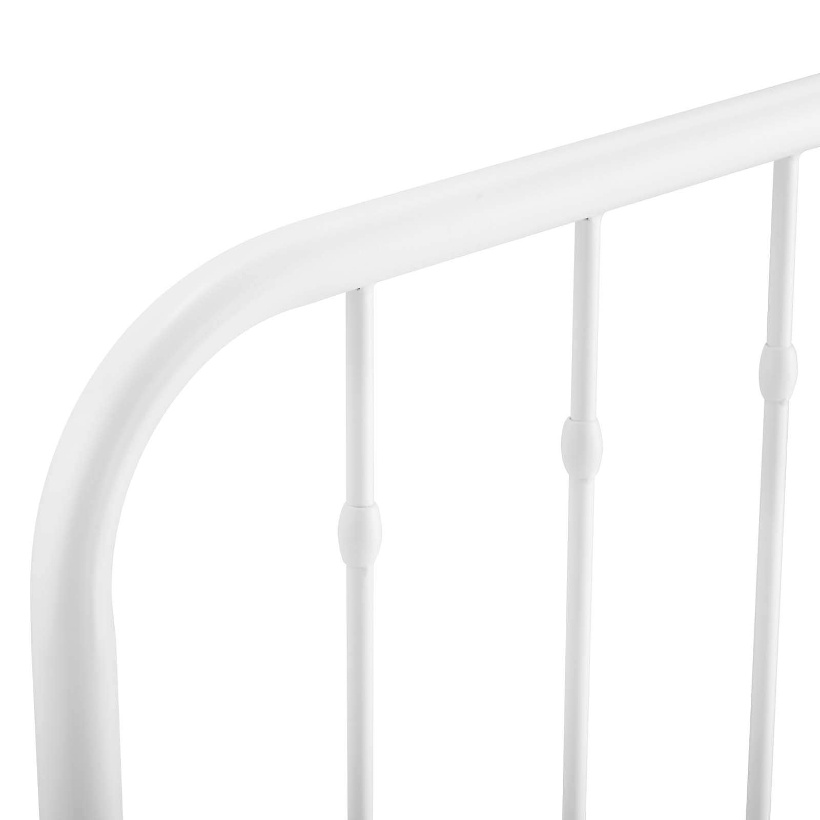 headboards | CasaFoyer Lennon Metal King Headboard | Modern Farmhouse Design | Durable Iron Construction | 7 Mounting Positions | Easy Assembly | White | casafoyer.myshopify.com