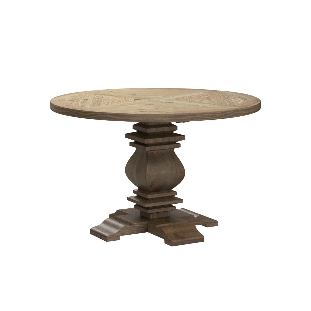 patio dining tables | CasaFoyer Column Dining Table | Modern Farmhouse, Rustic, Industrial, or Ranch Style | Solid Pine Wood | 47 Round Top | Spacious & Elegant | Ideal for Everyday Meals or Special Occasions | casafoyer.myshopify.com