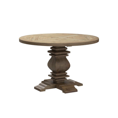 patio dining tables | CasaFoyer Column Dining Table | Modern Farmhouse, Rustic, Industrial, or Ranch Style | Solid Pine Wood | 47 Round Top | Spacious & Elegant | Ideal for Everyday Meals or Special Occasions | casafoyer.myshopify.com