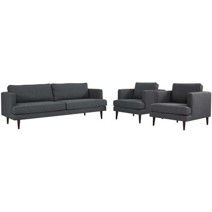 kitchen and dining room sets | CasaFoyer Agile Sofa & 2 Armchair Set | Versatile & Stylish | Mid-Century Design | Densely Padded | Removable & Machine-Washable Covers | 1323 lbs Sofa, 441 lbs Armchair | Gray | casafoyer.myshopify.com