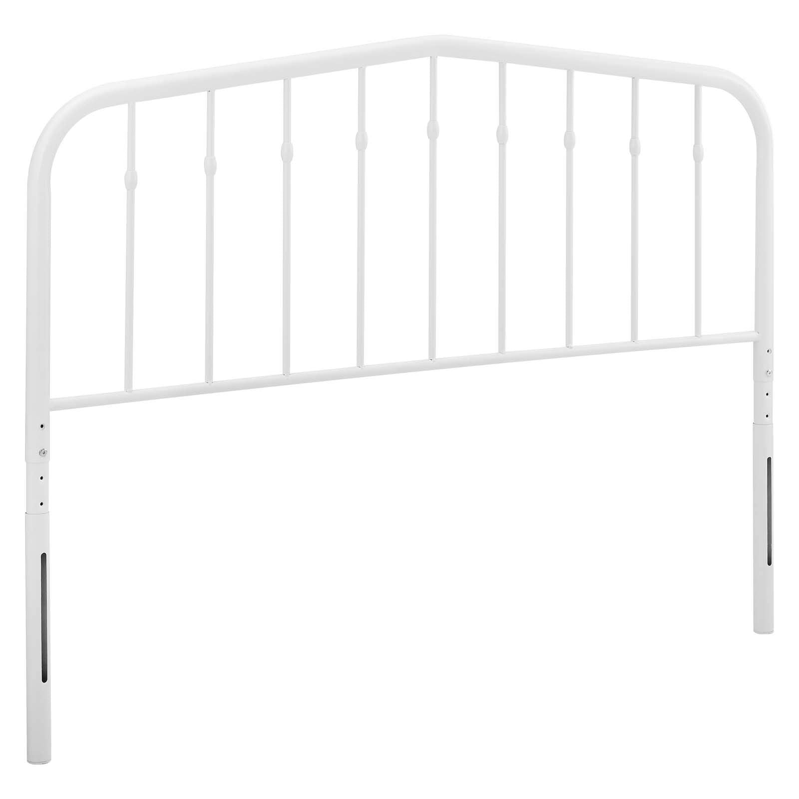 headboards | CasaFoyer Lennon Metal King Headboard | Modern Farmhouse Design | Durable Iron Construction | 7 Mounting Positions | Easy Assembly | White | casafoyer.myshopify.com