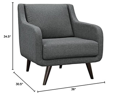 home office desk chairs | CasaFoyer Verve Mid-Century Armchair | Captivating & Vibrant Design | Espresso Stained Wood Legs | Dense Foam Cushioning | Ideal for Living Rooms & Lounge Spaces | casafoyer.myshopify.com