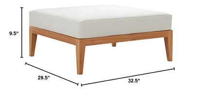 executive chairs | CasaFoyer Northlake Premium Grade A Teak Outdoor Ottoman | Customize Your Space with Durable Patio Furniture | Natural White | casafoyer.myshopify.com