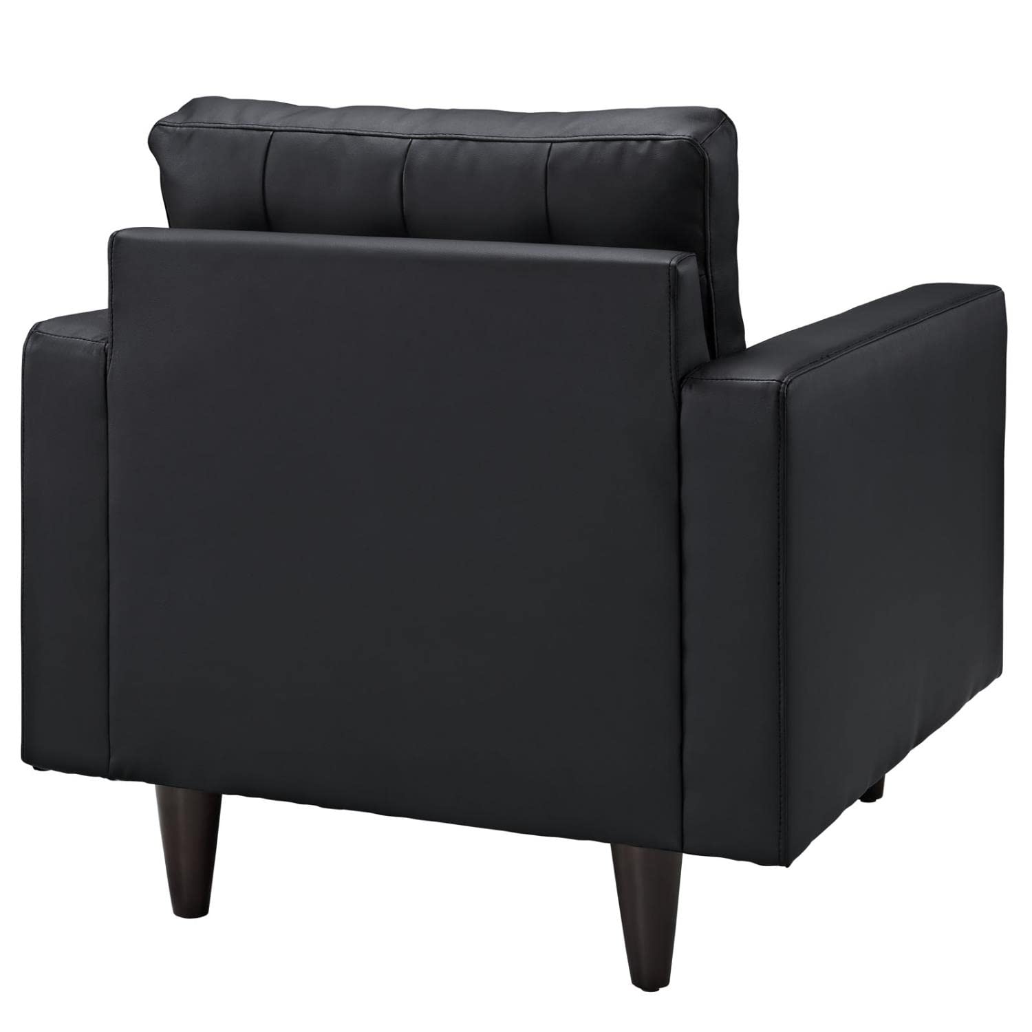 kitchen and dining room sets | CasaFoyer Empress Holistic Furniture | Set of 2 Black Leather Armchairs | Tufted Buttons, Luxurious Cushions, Regal Armrests | Sturdy Wooden Legs, Floor-Protecting Glides | casafoyer.myshopify.com