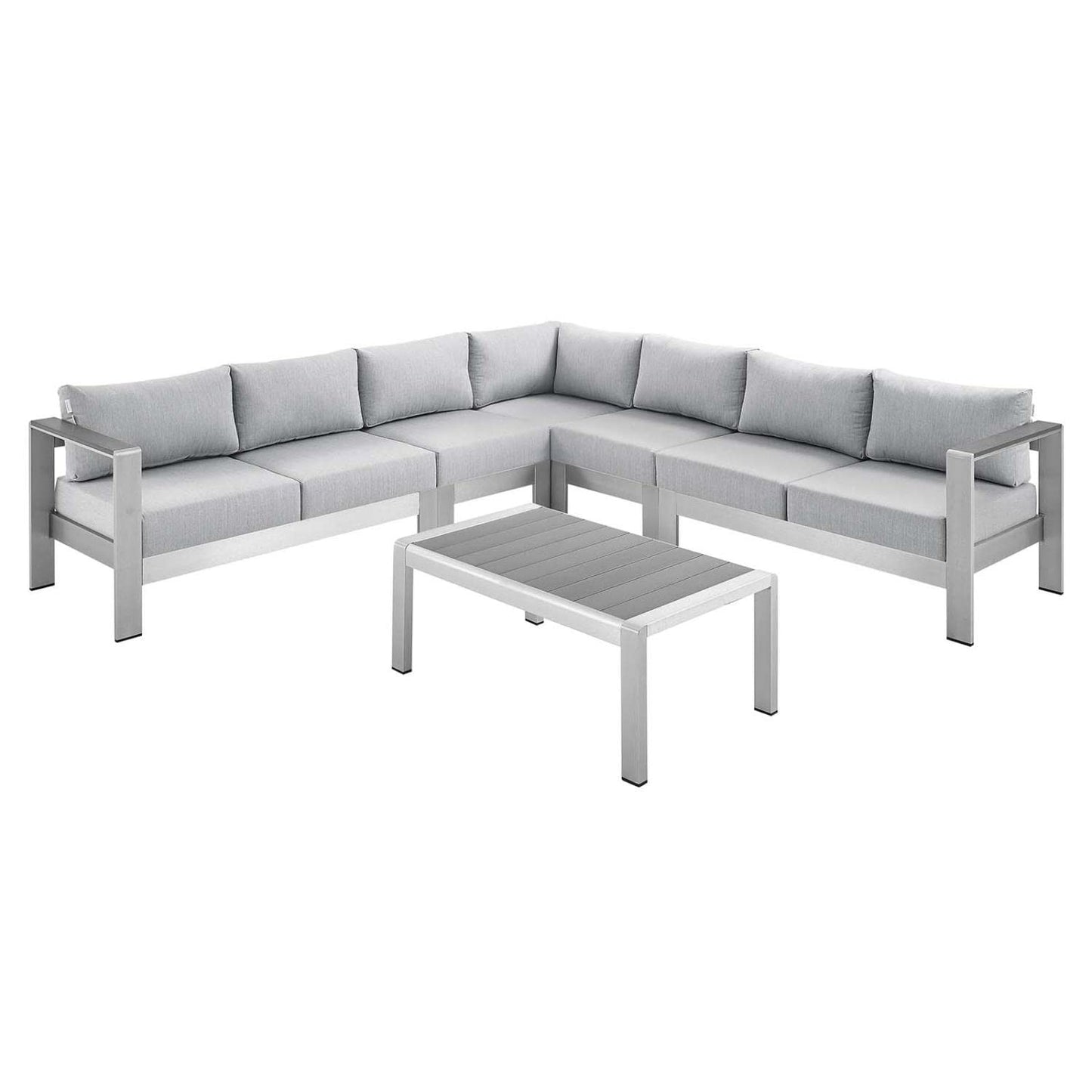 sofas | CasaFoyer Shore Outdoor Patio Aluminum 6 Piece Sectional Sofa Set | Weatherproof | Sunbrella Fabric | Stylish & Comfortable | casafoyer.myshopify.com