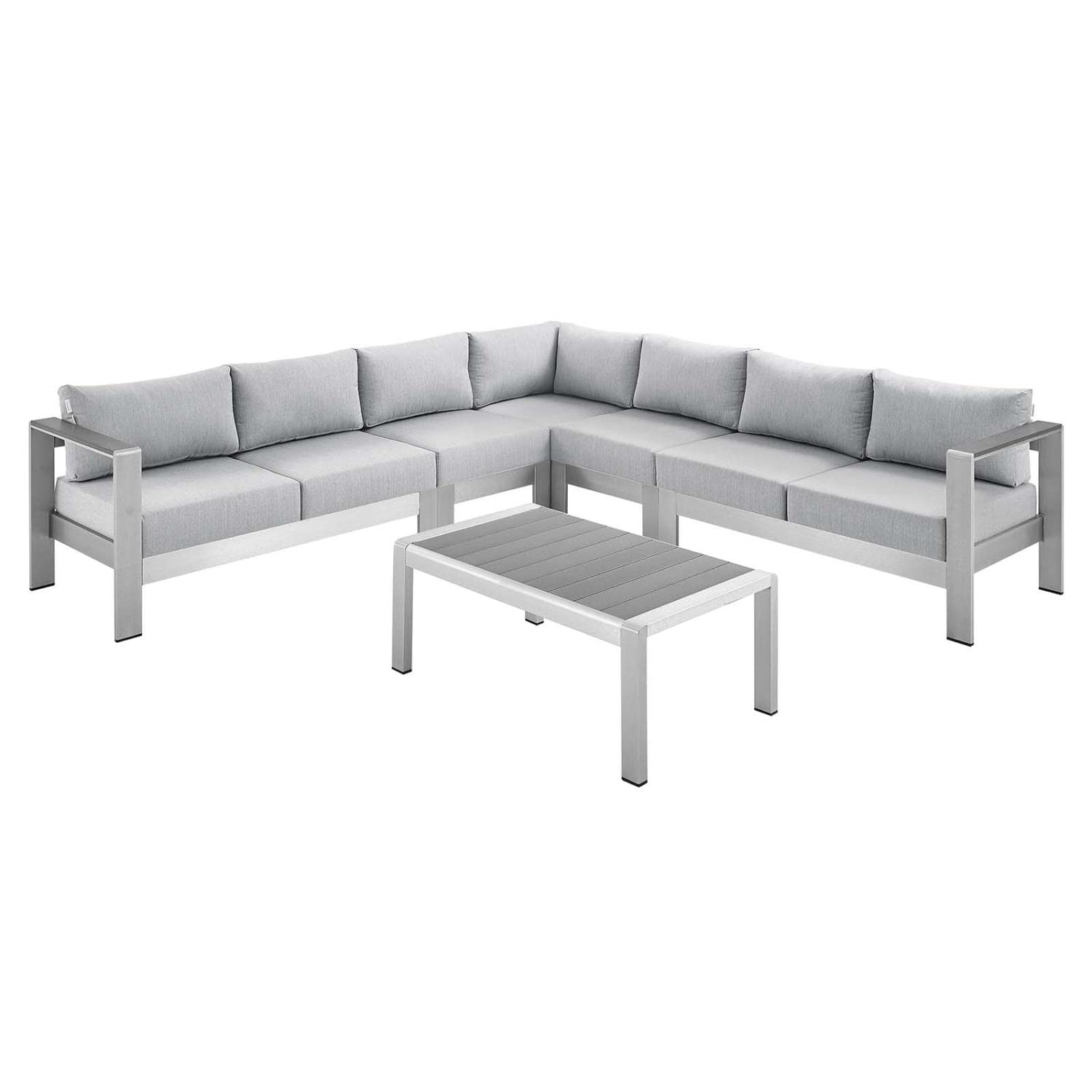sofas | CasaFoyer Shore Outdoor Patio Aluminum 6 Piece Sectional Sofa Set | Weatherproof | Sunbrella Fabric | Stylish & Comfortable | casafoyer.myshopify.com