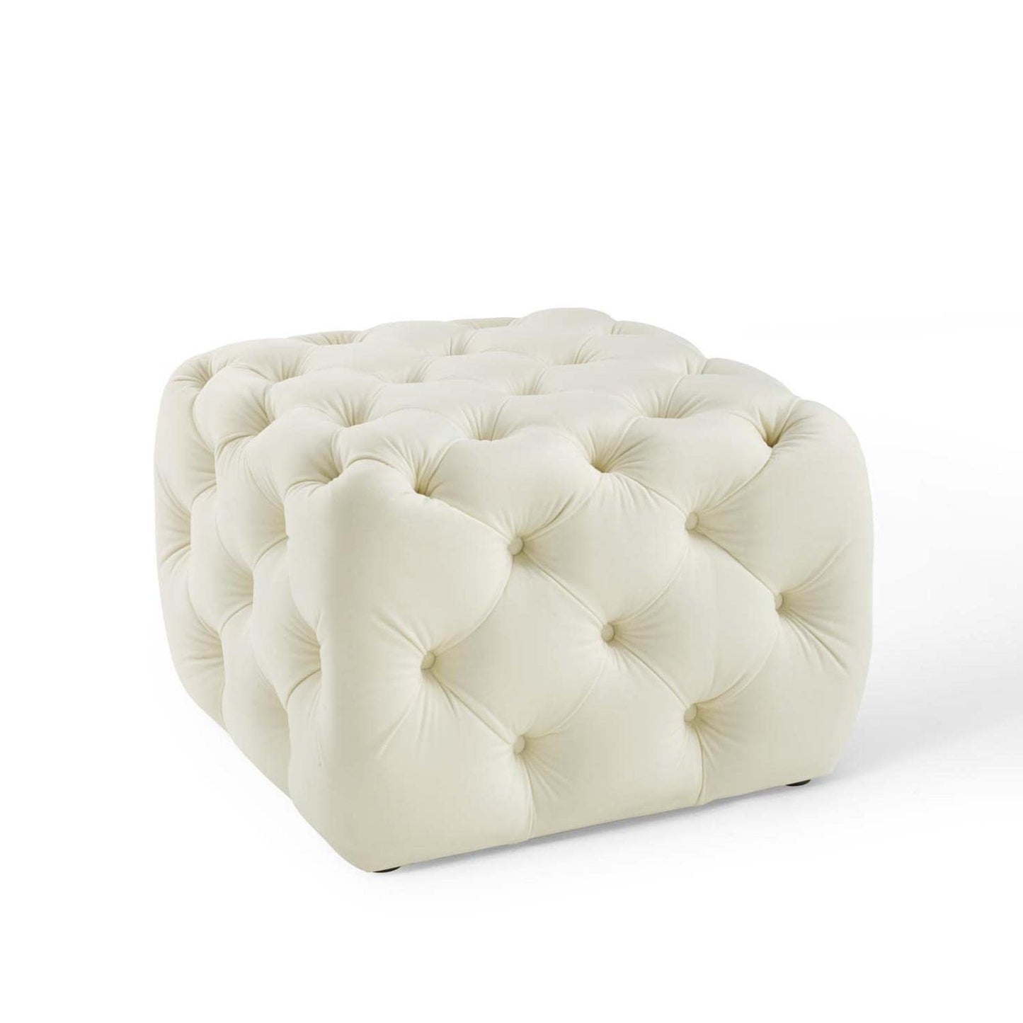 ottomans | CasaFoyer Amour Tufted Button Square Ottoman | Luxurious Stain-Resistant Velvet | Glamorous & Versatile | 500 lbs Weight Capacity | casafoyer.myshopify.com