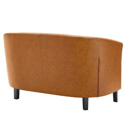 sofas | CasaFoyer Luxury Chesterfield Design Loveseat | Button Tufting | Plush Foam Padding | High-Quality Faux Leather Upholstery | Stylish & Comfortable | Tan | casafoyer.myshopify.com