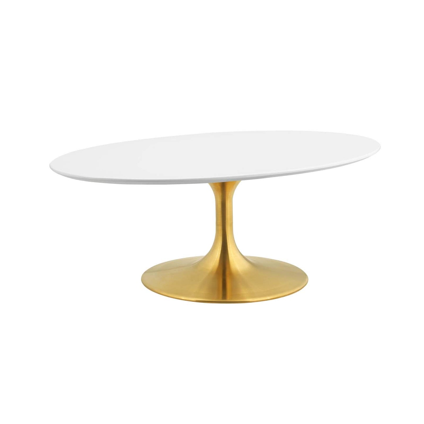 coffee tables | Ergode Lippa 42 Oval-Shaped Coffee Table | Timeless Design | Chip-Resistant Lacquer Finish | Tapered Metal Base | Modern Icon | casafoyer.myshopify.com