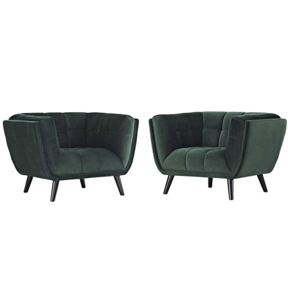 kitchen and dining room sets | CasaFoyer Bestow Performance Velvet Armchair Set | Luxurious Design | Stain-Resistant | Comfortable | Button Tufting | Sturdy Legs | Non-Marking Foot Caps | Ideal for Hosting | 2 Piece Set | casafoyer.myshopify.com