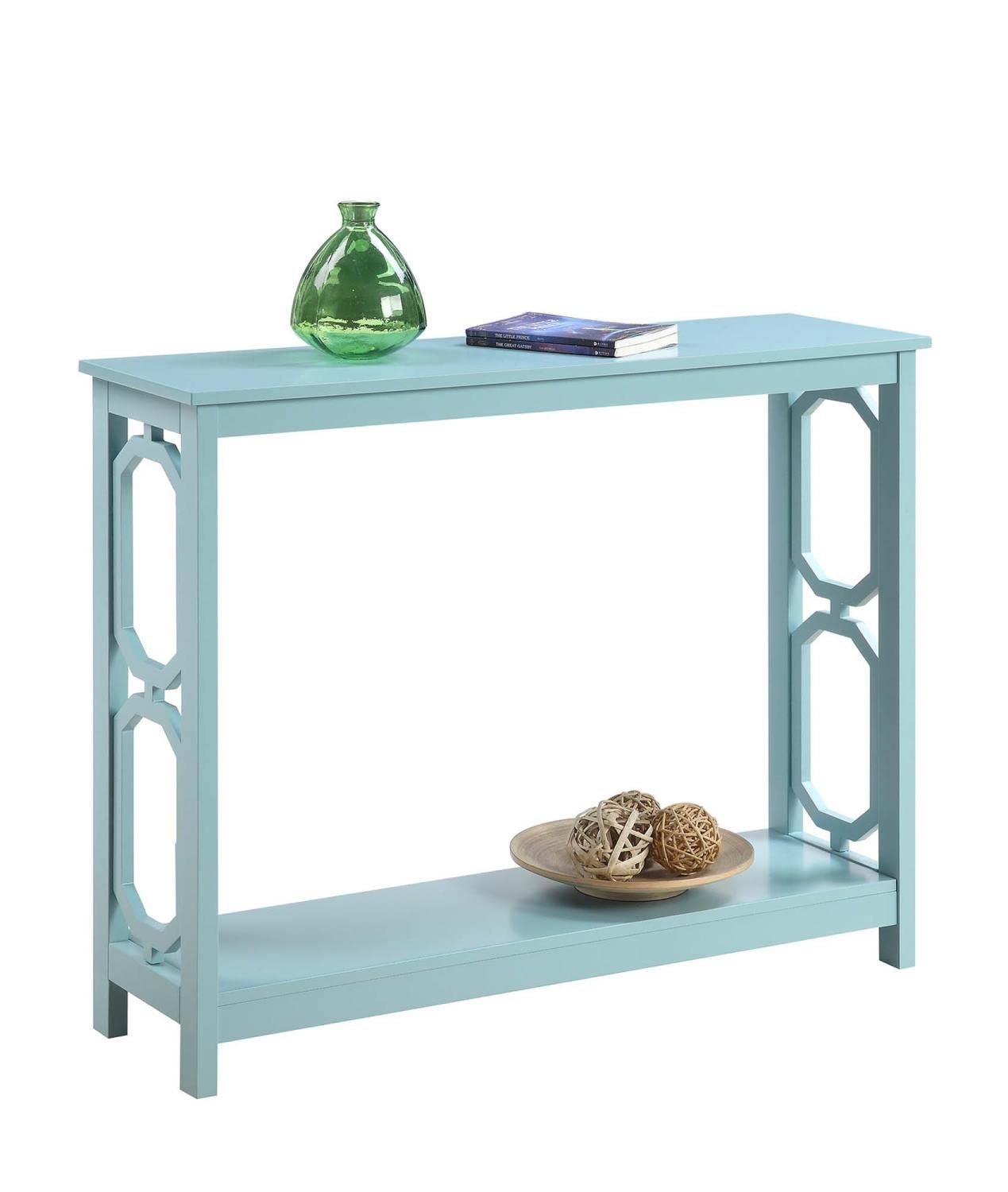 TABLE | Ergode Omega Console Table with Shelf | Stylish & Practical | 2 Tiers for Display | Contemporary Design | Easy to Maintain | Hidden Storage | Quick Assembly | Omega Collection by Ergode | casafoyer.myshopify.com