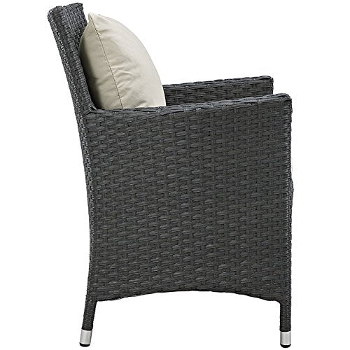 kitchen and dining room sets | CasaFoyer Sojourn Outdoor Patio Furniture Set | 7 Piece Dining Collection | Sunbrella Cushions | Synthetic Rattan Weave | Aluminum Frame | casafoyer.myshopify.com