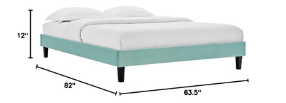 adjustable bed bases | CasaFoyer Reign Performance Velvet Queen Platform Bed Frame | Soft & Stain-Resistant Upholstery | Sturdy Side Rails | Tapered Black Wood Legs | 800 lbs Weight Capacity | Assembly Required | Mattress Not Included | casafoyer.myshopify.com