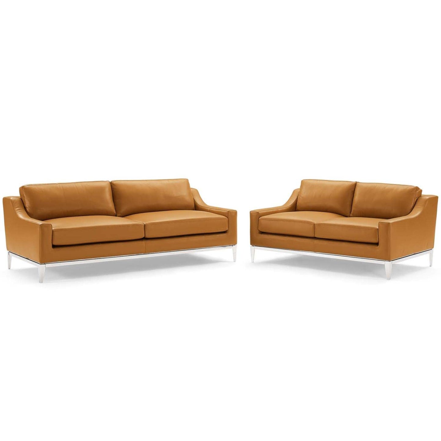 kitchen and dining room sets | CasaFoyer Sophisticated Harness Leather Sofa & Loveseat Set | Ultimate Comfort | Stainless Steel Base | Non-Marking Foot Caps | Removable Cushions | 900 lbs Weight Capacity | Tan | casafoyer.myshopify.com