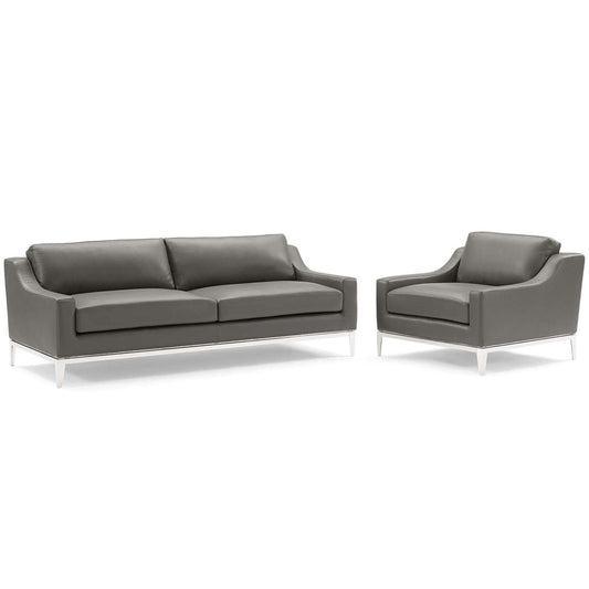 kitchen and dining room sets | CasaFoyer Sophisticated Harness Sofa & Armchair Set | Leather Upholstery | Ultimate Comfort | Stainless Steel Frame | Non-Marking Foot Caps | Vintage & Contemporary Home Décor | Removable Cushions | 900 lbs Sofa, 300 lbs Armchair | casafoyer.myshopify.com