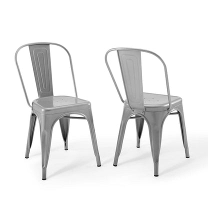 home office desk chairs | CasaFoyer Promenade Bistro Dining Side Chair Set of 2 | Steel Finish | Timeless Charm | Sleek Contemporary Design | Supports up to 331 lbs. | casafoyer.myshopify.com