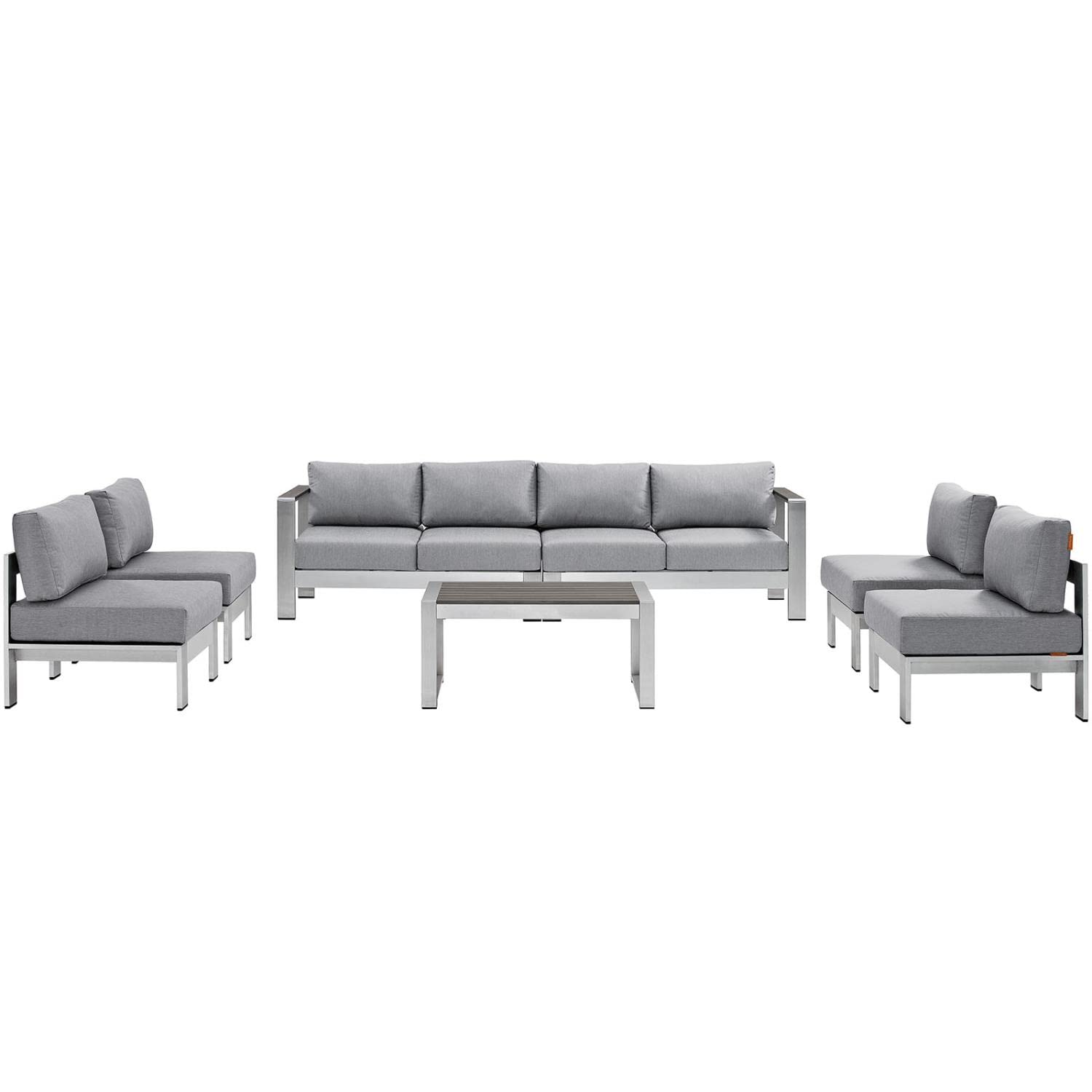 kitchen and dining room sets | CasaFoyer Shore Outdoor Patio Collection | Durable Aluminum Frames | Weather Resistant Fabric | 7 Piece Sectional Sofa Set | casafoyer.myshopify.com