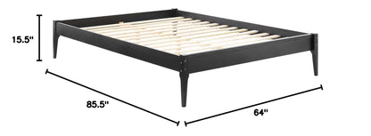 Bed | CasaFoyer June Queen Platform Bed | Elegant & Cozy | Mid-Century Design | Durable Wood Frame | No Box Spring Needed | Easy Assembly | 601 lbs Weight Capacity | casafoyer.myshopify.com