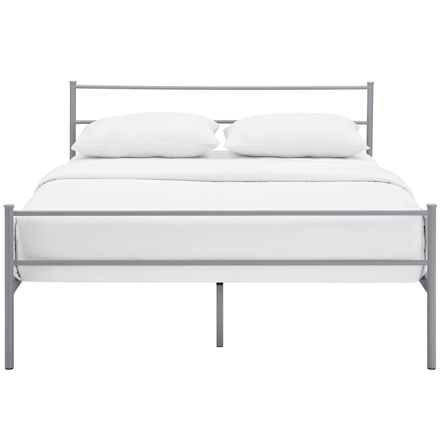 Bed | CasaFoyer Alina Platform Queen Bed | Rustic Charm meets Modern Decor | Holds 1323 lbs | No Box Spring Needed | Fits Memory Foam, Spring, Latex, Hybrid Mattresses | Gray | casafoyer.myshopify.com