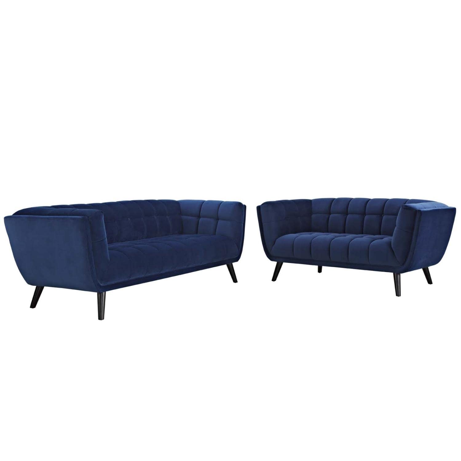kitchen and dining room sets | CasaFoyer Bestow Performance Velvet Living Room Set | Wide Profile | Soft & Durable Upholstery | Button Tufting | Sturdy Wood Legs | Ample Seating Space | Navy | casafoyer.myshopify.com