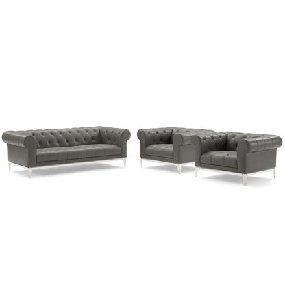kitchen and dining room sets | CasaFoyer Idyll Leather Chesterfield Sofa | 2 Armchair Set - Luxurious Upholstered Furniture | Tufted Button Details | Soft Leather | Sturdy Stainless Steel Frame | Comfortable & Elegant Living Room Decor | casafoyer.myshopify.com