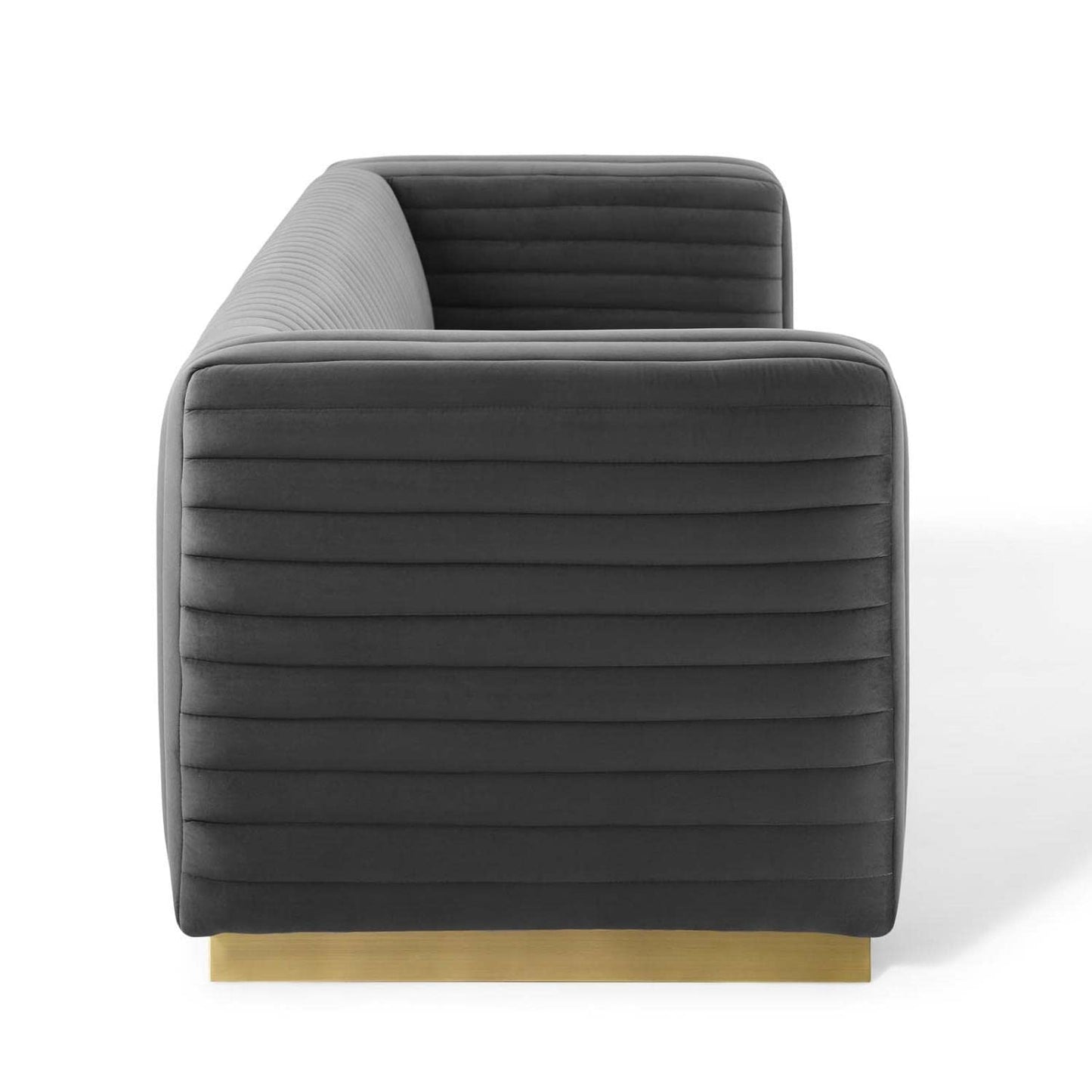 home office desk chairs | CasaFoyer Charisma Channel Tufted Performance Velvet Sofa | Vintage Glamour Design | Stain-Resistant Fabric | Supportive Coil System | Retro Modern Style | Gold Stainless Steel Base | Weight Capacity: 1323 lbs | Fully Assembled | casafoyer.myshopify.com