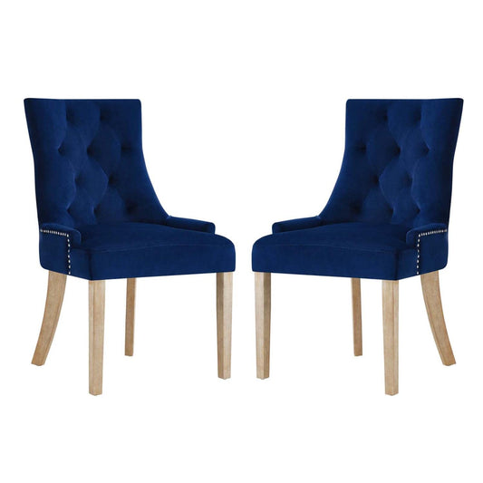 home office desk chairs | CasaFoyer Pose Performance Velvet Dining Chair Set | Modern Farmhouse Style | Elegant Tufting | Nailhead Trim | Stain-Resistant Velvet Upholstery | Decorative Metal Ring | Solid Wood Legs | Set of 2 | casafoyer.myshopify.com