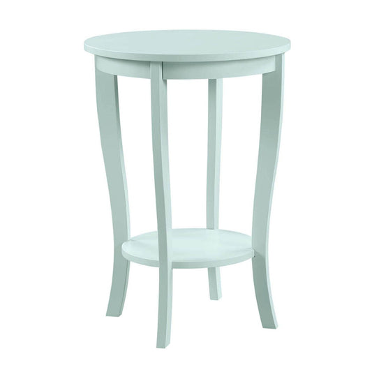 TABLE | American Heritage Round End Table with Shelf | Elegant & Sophisticated Design | Convenient Storage Space | Graceful Curved Legs | Perfect for Any Decor | casafoyer.myshopify.com