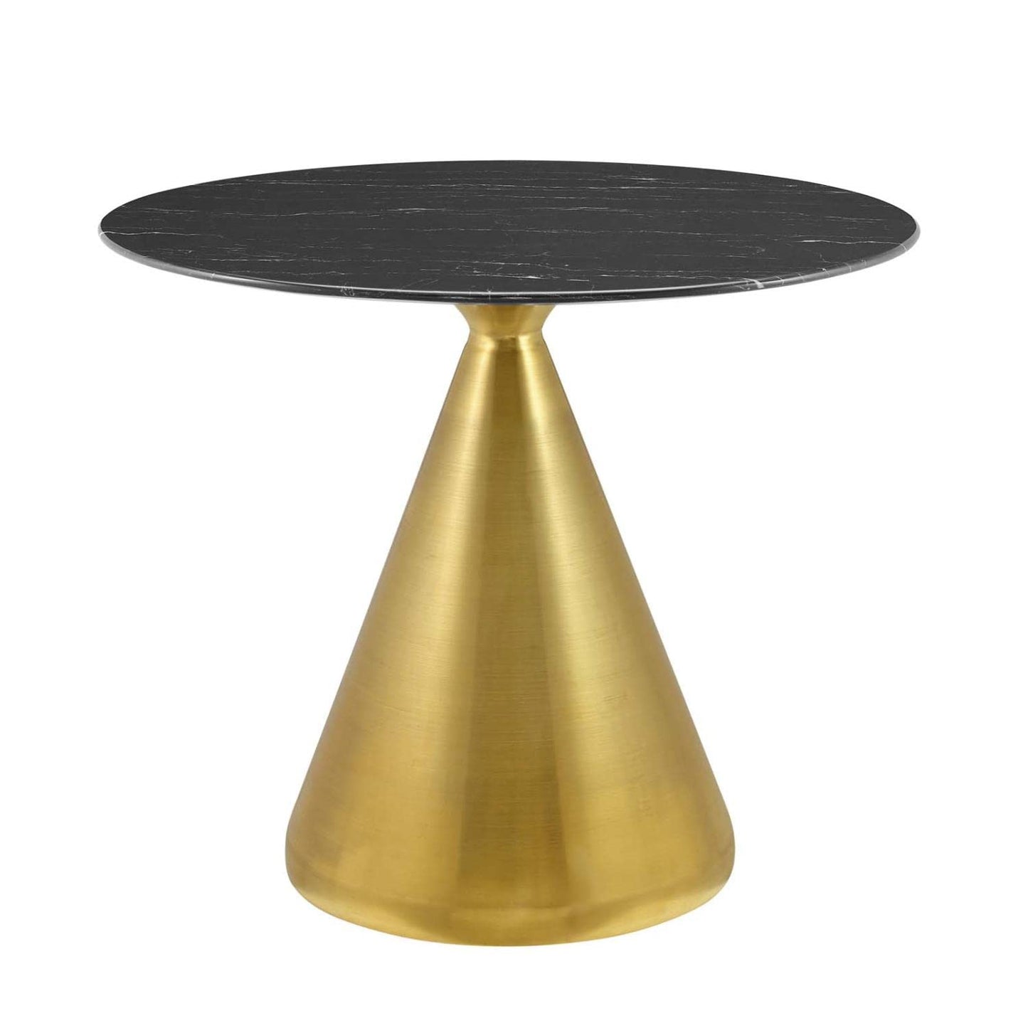 patio dining tables | CasaFoyer Tupelo 36 Dining Table | Modern Style | Mid-Century Charm | Polished Gold Metal Base | Artificial Marble Top | Easy-to-Clean Finish | Non-Marking Ring | Assembly Required | casafoyer.myshopify.com