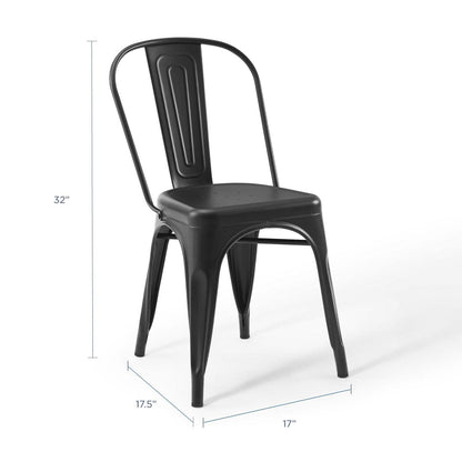 home office desk chairs | CasaFoyer Promenade Bistro Dining Side Chair Set of 2 | Elegant Steel Finish | Classic Bistro Charm | Non-Marking Foot Caps | Sleek Modern Design | casafoyer.myshopify.com